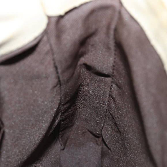 FENDI Canvas Shoulder Bag Beige Auth fm3657