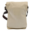 FENDI Canvas Shoulder Bag Beige Auth fm3657-2