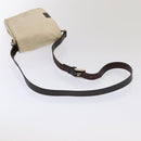FENDI Canvas Shoulder Bag Beige Auth fm3657-4