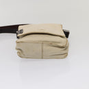FENDI Canvas Shoulder Bag Beige Auth fm3657-7