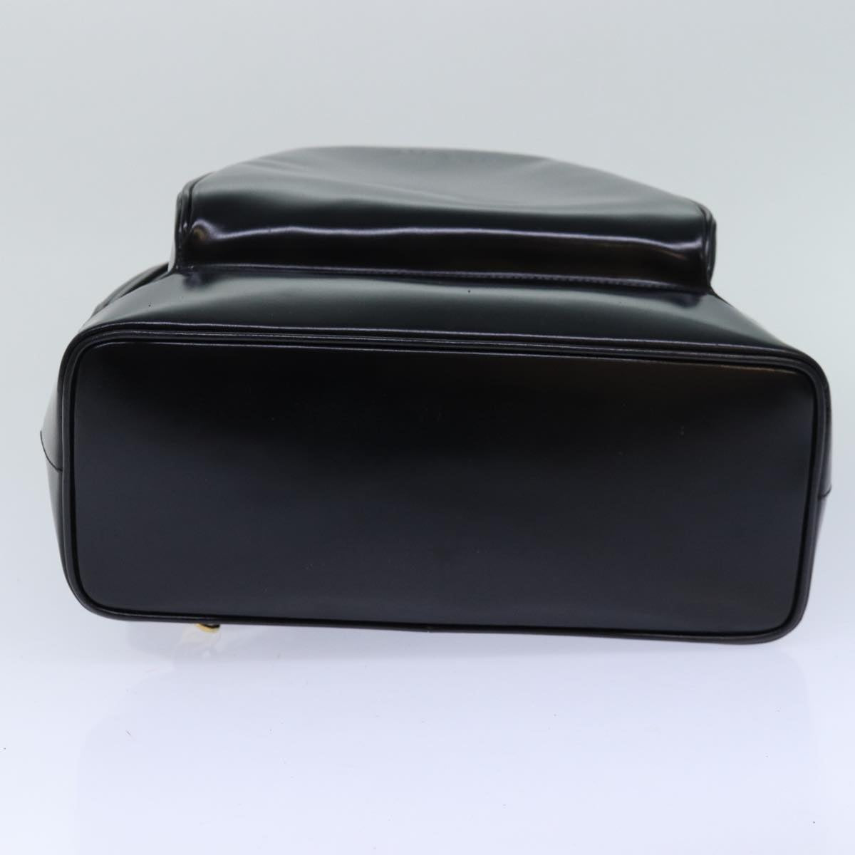 GUCCI Bamboo Body Bag Patent leather Black 003 2113 0027 Auth fm3672