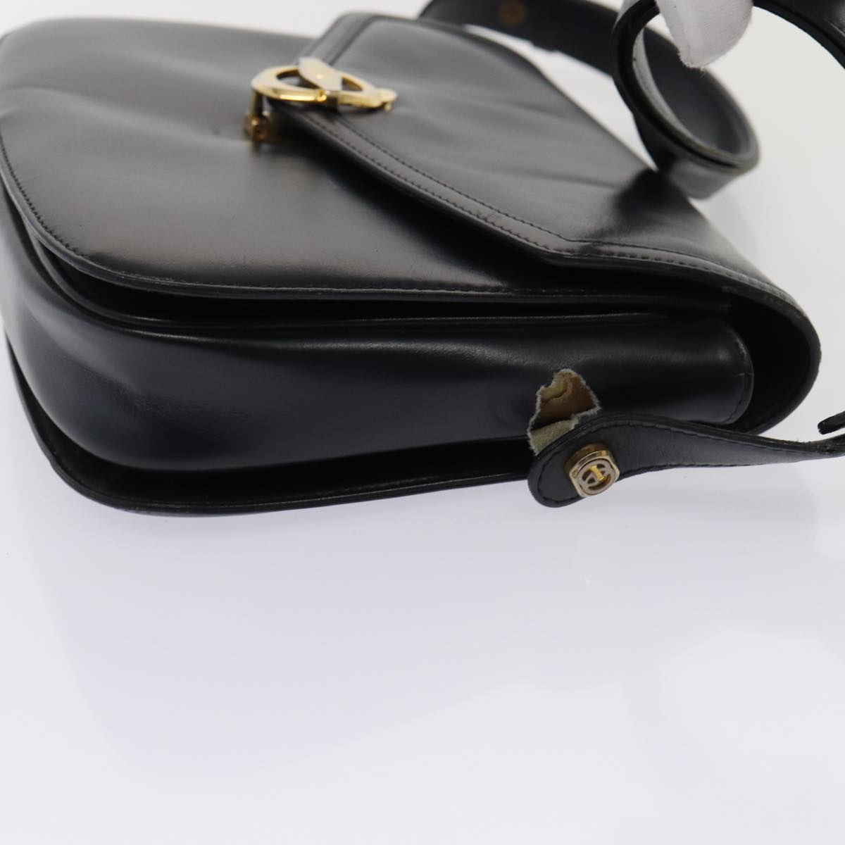 GUCCI Shoulder Bag Leather 2Set Black Auth fm3717