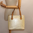 LOUIS VUITTON Monogram Vernis Houston Hand Bag Perle M91342 LV Auth fm3737-23