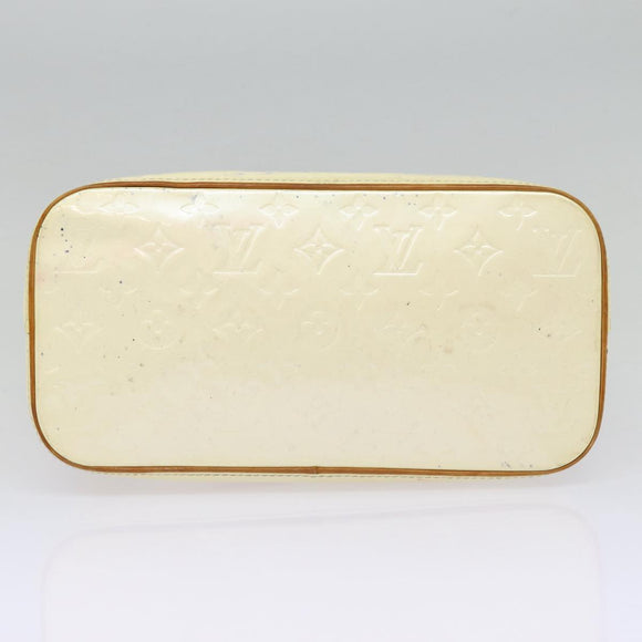 LOUIS VUITTON Monogram Vernis Houston Hand Bag Perle M91342 LV Auth fm3737