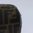 FENDI Zucca Canvas Pouch Brown Black Silver Auth fm3759-15