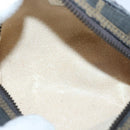 FENDI Zucca Canvas Pouch Brown Black Silver Auth fm3759-10