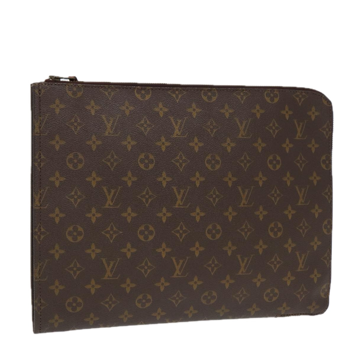 LOUIS VUITTON Monogram Posh Documents Clutch Bag M53456 LV Auth fm3774