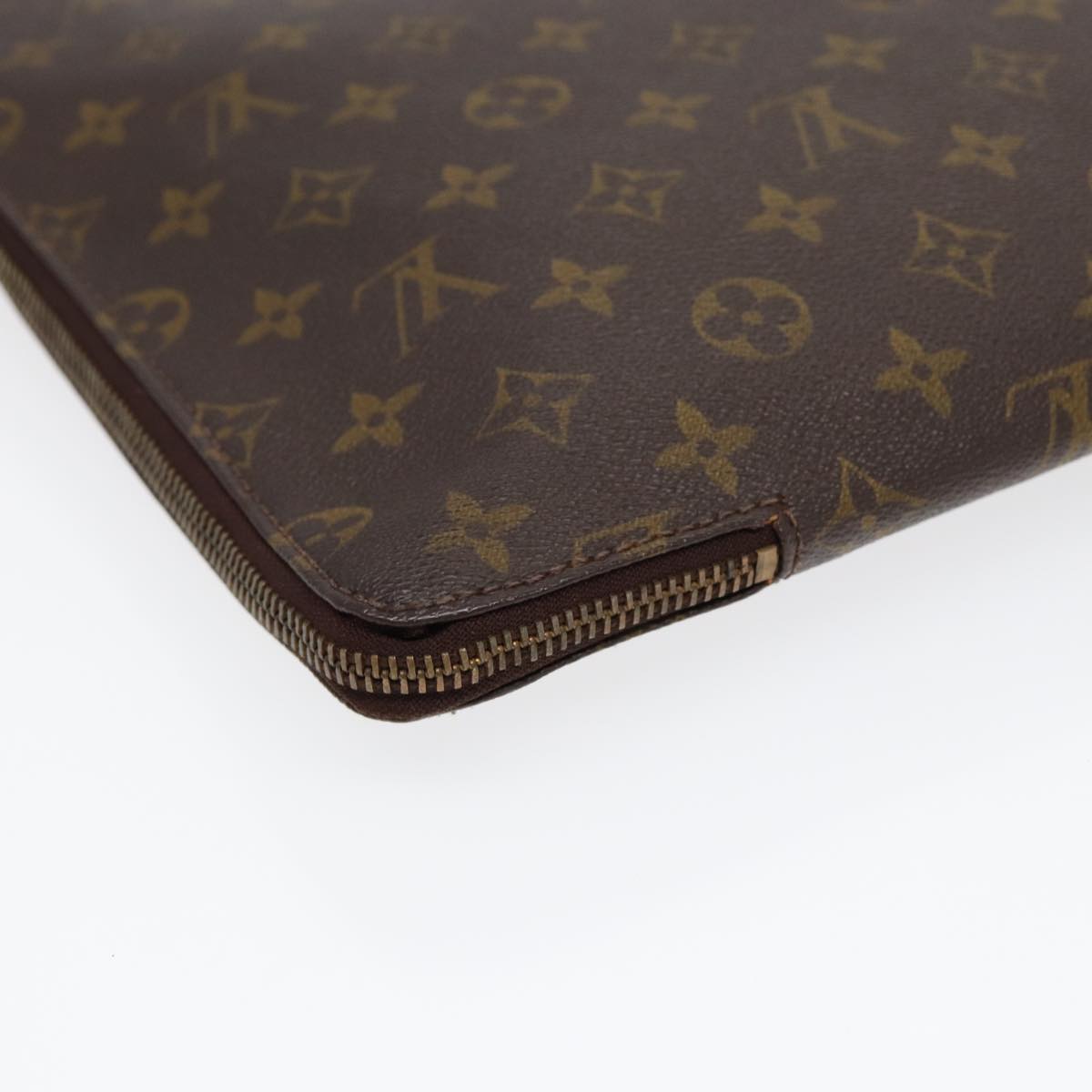 LOUIS VUITTON Monogram Posh Documents Clutch Bag M53456 LV Auth fm3774