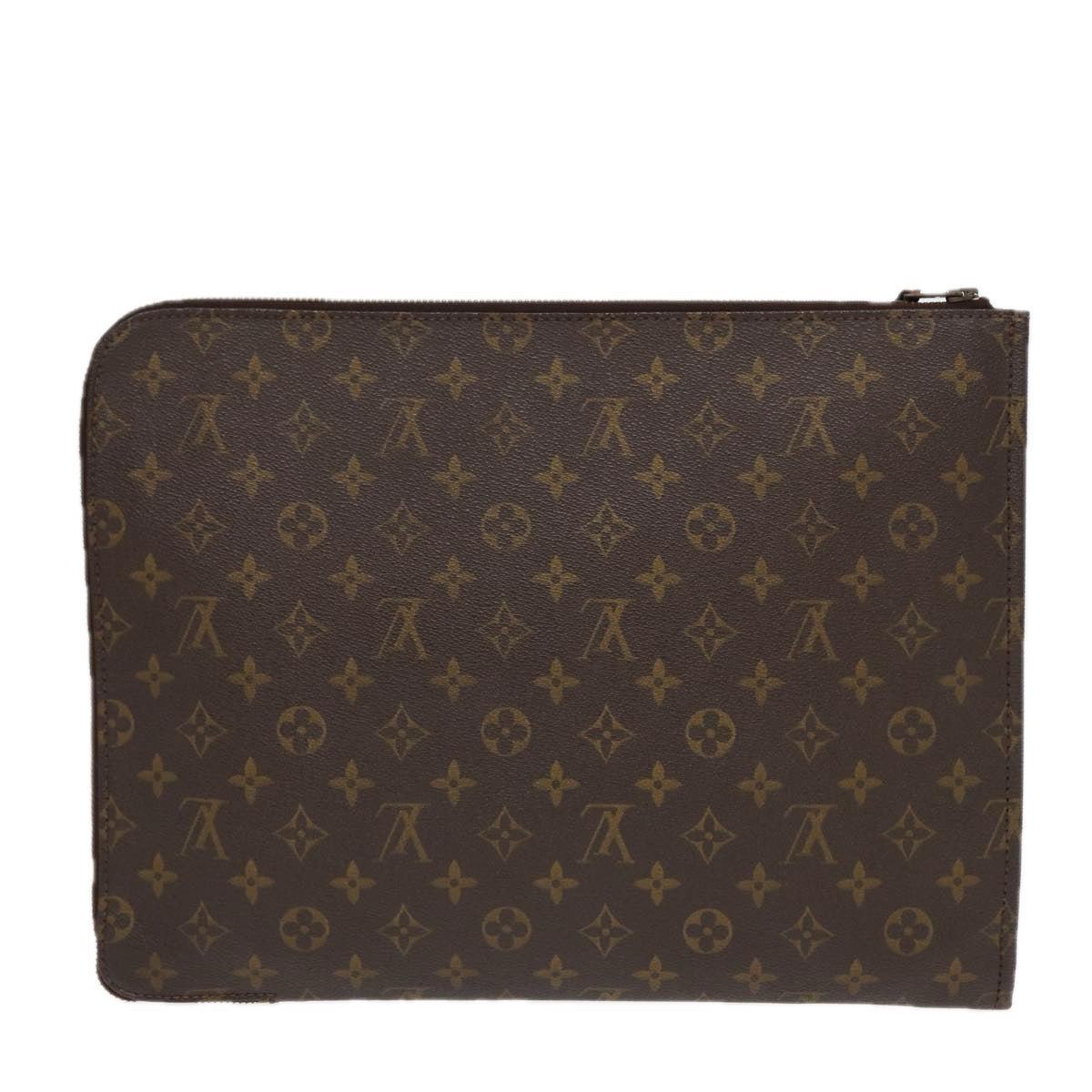 LOUIS VUITTON Monogram Posh Documents Clutch Bag M53456 LV Auth fm3774