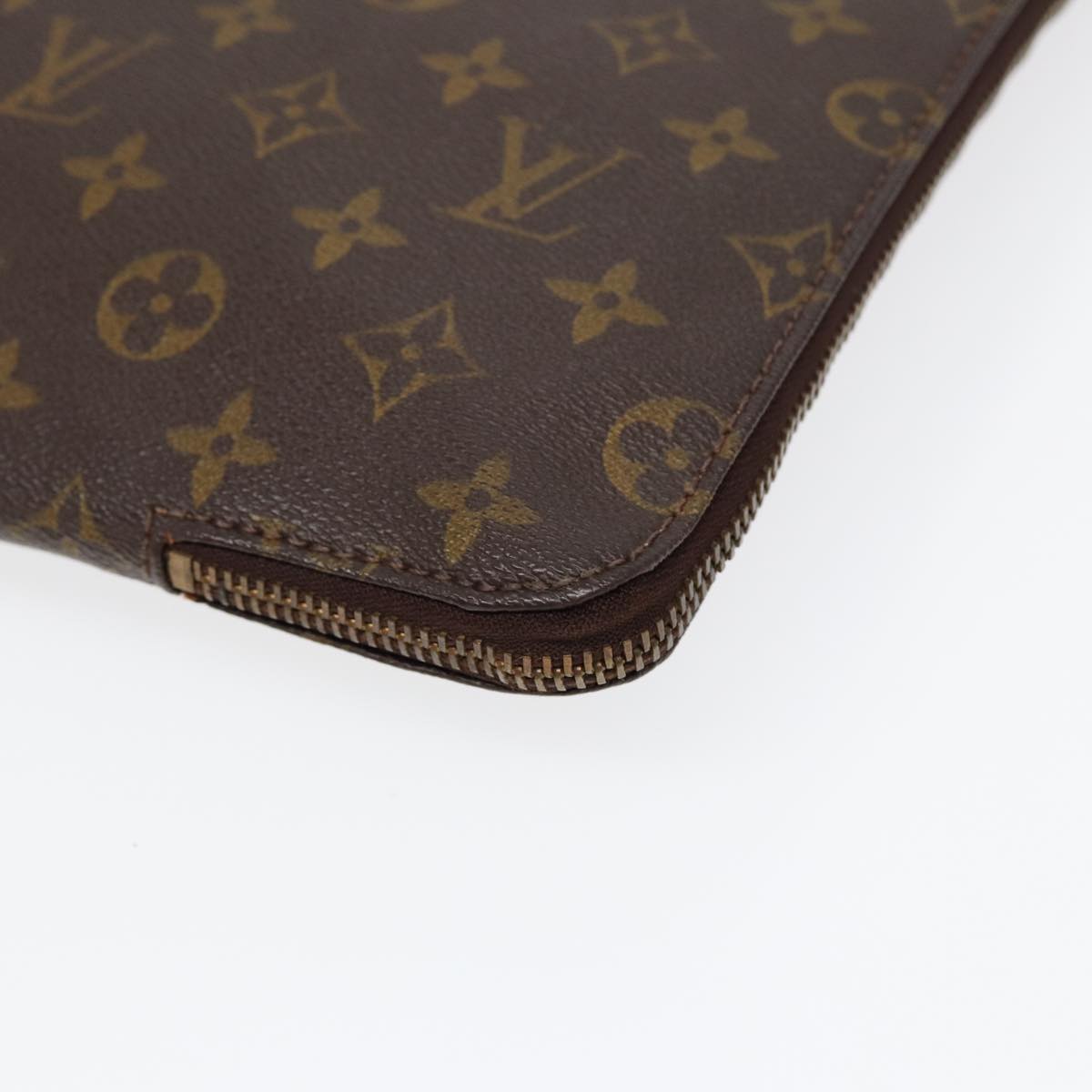 LOUIS VUITTON Monogram Posh Documents Clutch Bag M53456 LV Auth fm3774