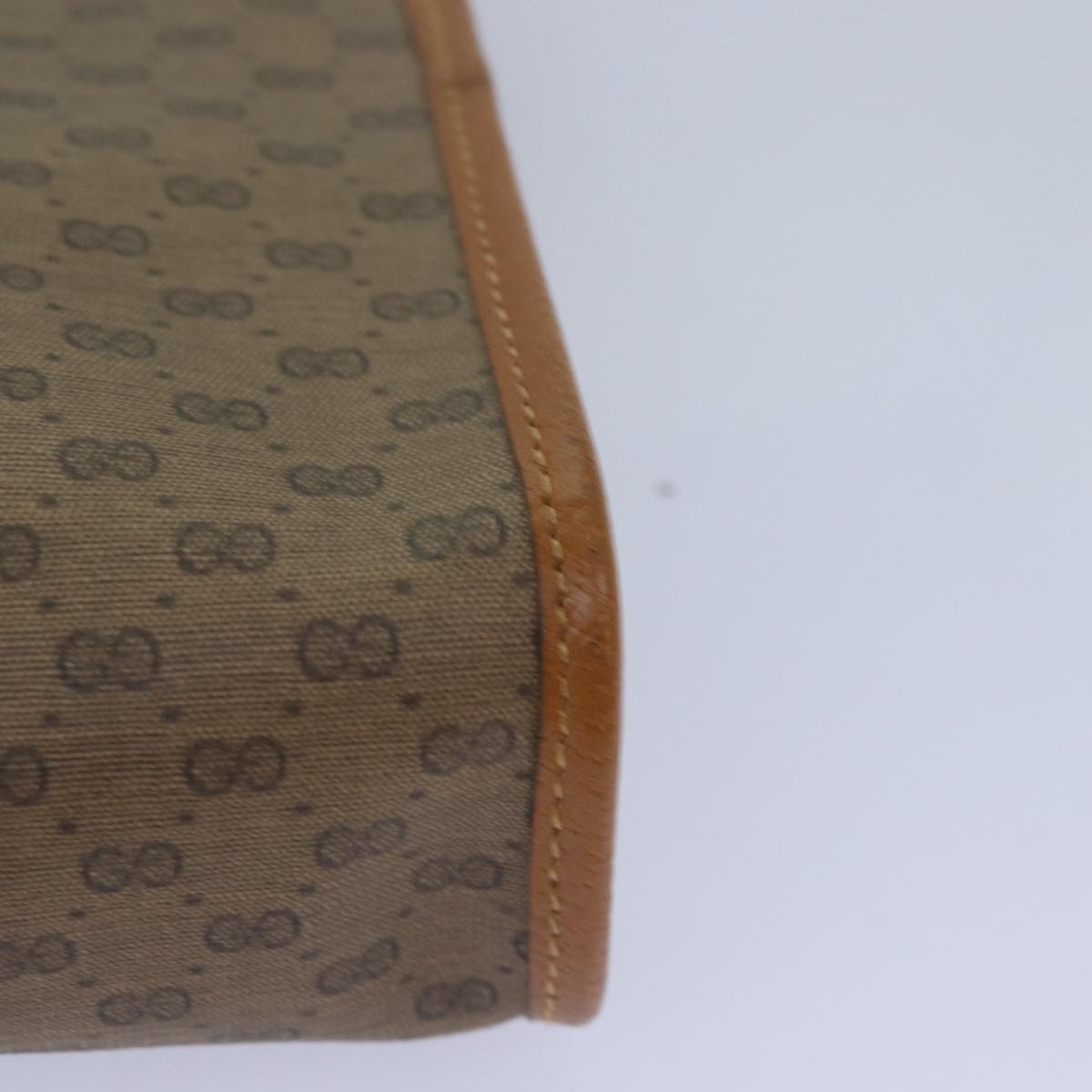 GUCCI Micro GG Supreme Clutch Bag PVC Beige 014 115 6063 Auth fm3788