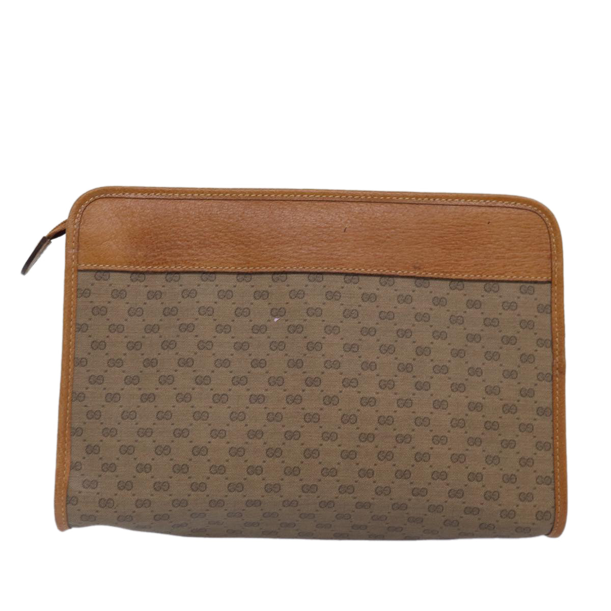 GUCCI Micro GG Supreme Clutch Bag PVC Beige 014 115 6063 Auth fm3788