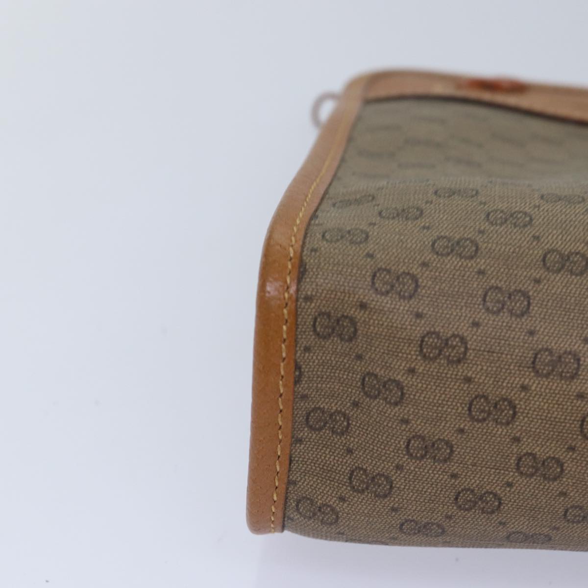 GUCCI Micro GG Supreme Clutch Bag PVC Beige 014 115 6063 Auth fm3788