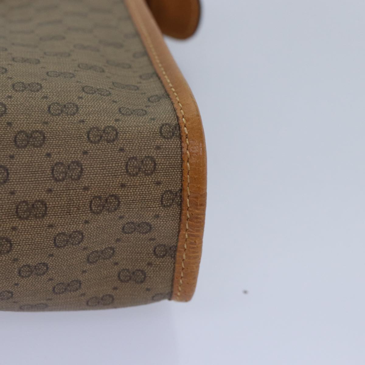 GUCCI Micro GG Supreme Clutch Bag PVC Beige 014 115 6063 Auth fm3788