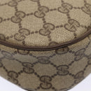 GUCCI GG Supreme Web Sherry Line Clutch Bag PVC Beige Rot 89 01 034 Auth fm3793-16