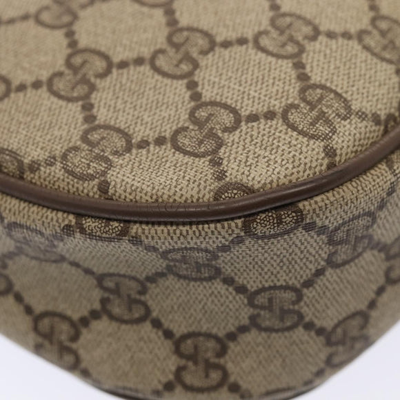 GUCCI GG Supreme Web Sherry Line Clutch Bag PVC Beige Rot 89 01 034 Auth fm3793