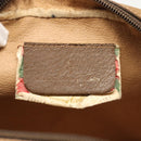 GUCCI GG Supreme Web Sherry Line Clutch Bag PVC Beige Red 89 01 034 Auth fm3793-17