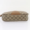 GUCCI GG Supreme Web Sherry Line Clutch Bag PVC Beige Rot 89 01 034 Auth fm3793-6