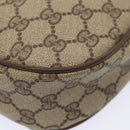 GUCCI GG Supreme Web Sherry Line Clutch Bag PVC Beige Rot 89 01 034 Auth fm3793-7