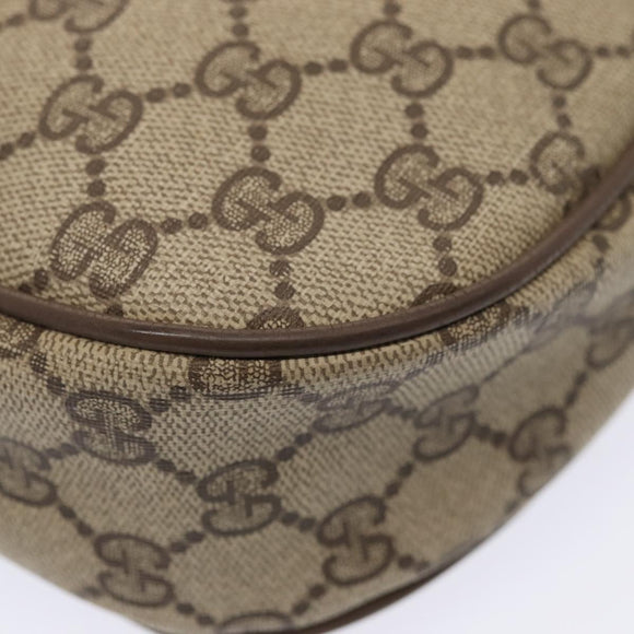 GUCCI GG Supreme Web Sherry Line Clutch Bag PVC Beige Rot 89 01 034 Auth fm3793