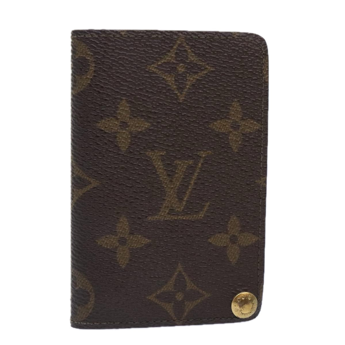 LOUIS VUITTON Monogram Porte Cartes Credit Pression Case M60937 LV Auth fm3852