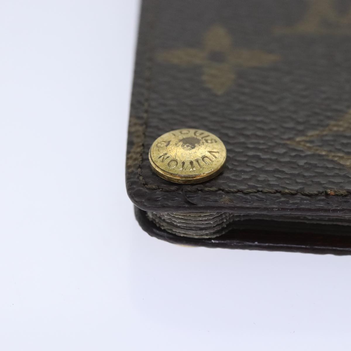 LOUIS VUITTON Monogram Porte Cartes Credit Pression Case M60937 LV Auth fm3852