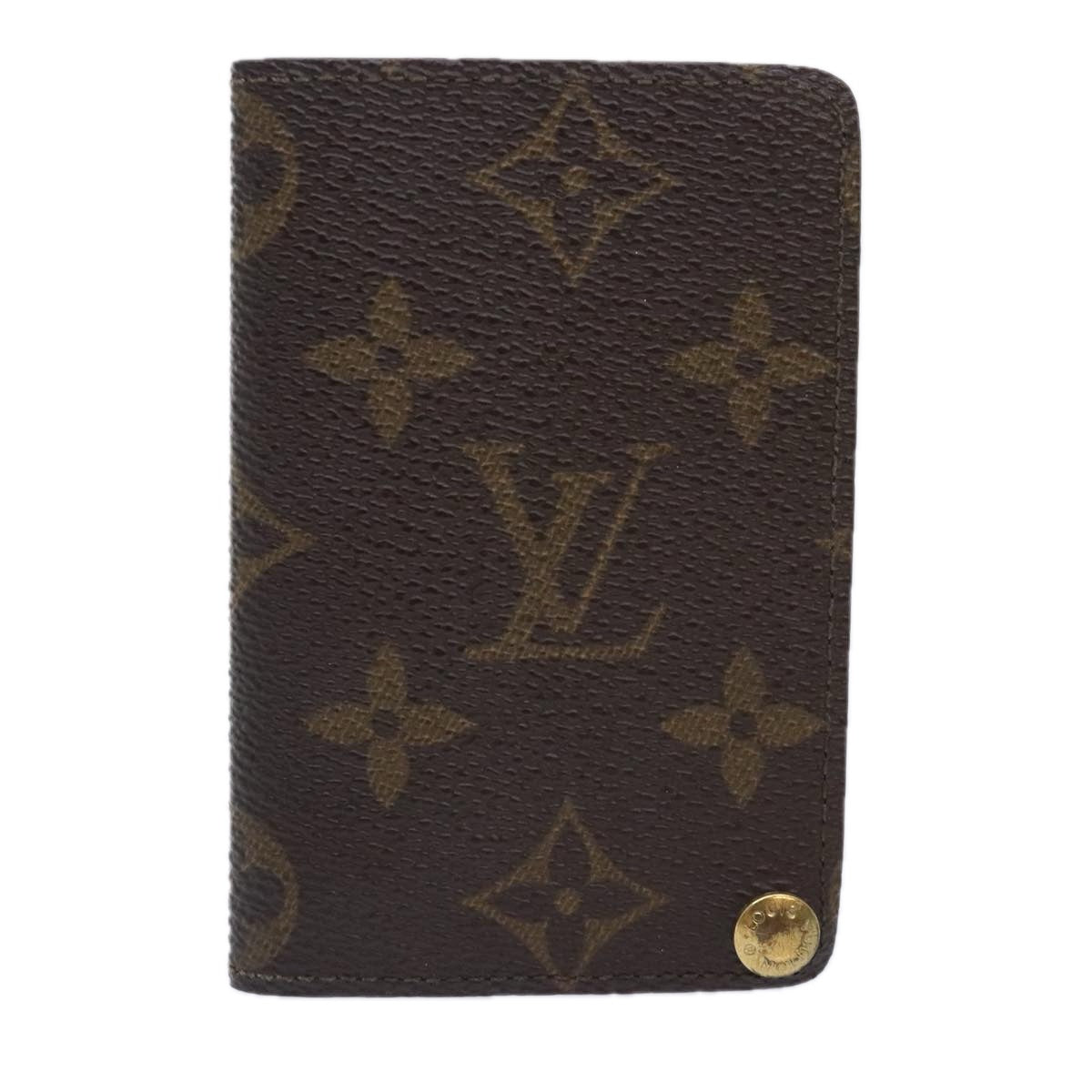 LOUIS VUITTON Monogram Porte Cartes Credit Pression Case M60937 LV Auth fm3852