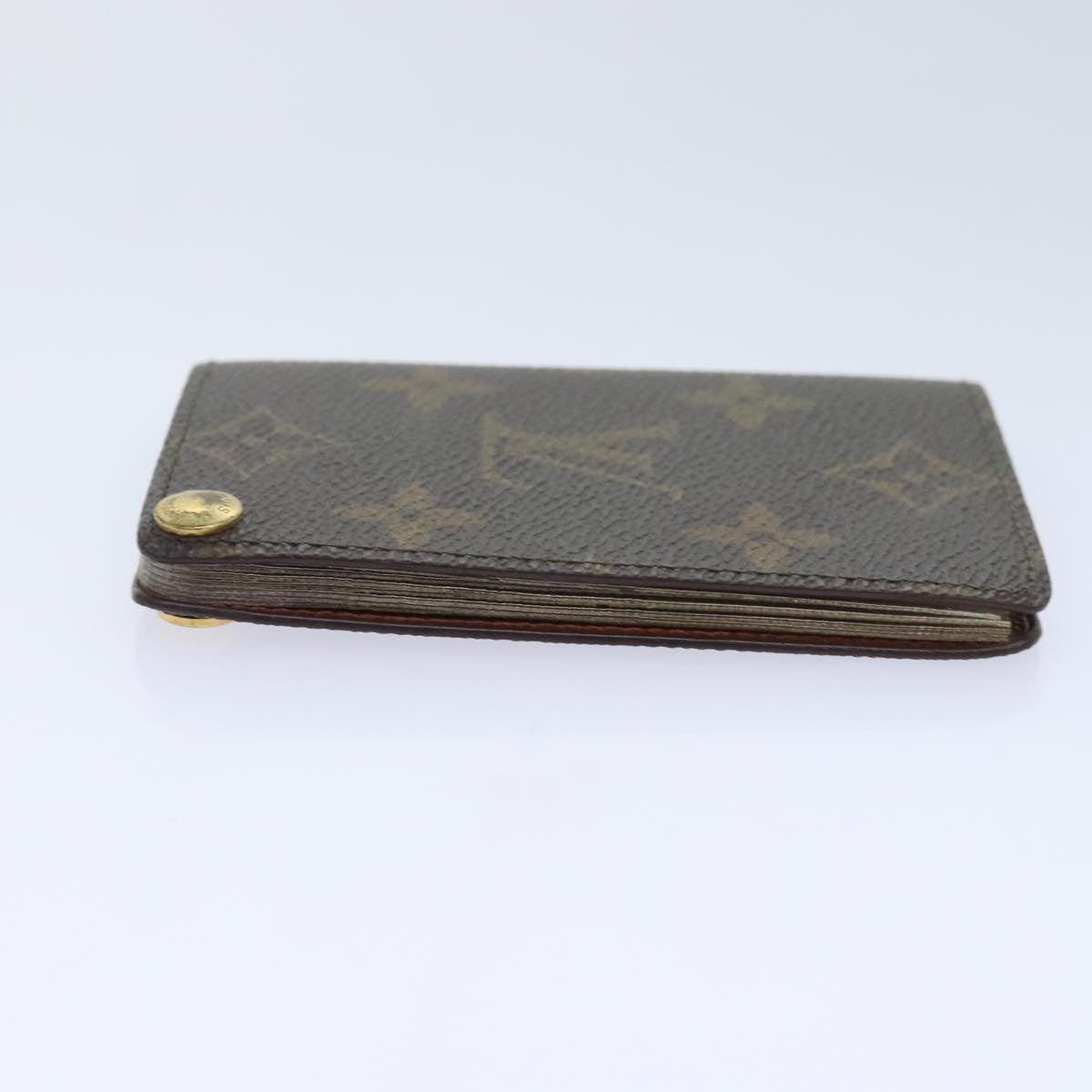 LOUIS VUITTON Monogram Porte Cartes Credit Pression Case M60937 LV Auth fm3852