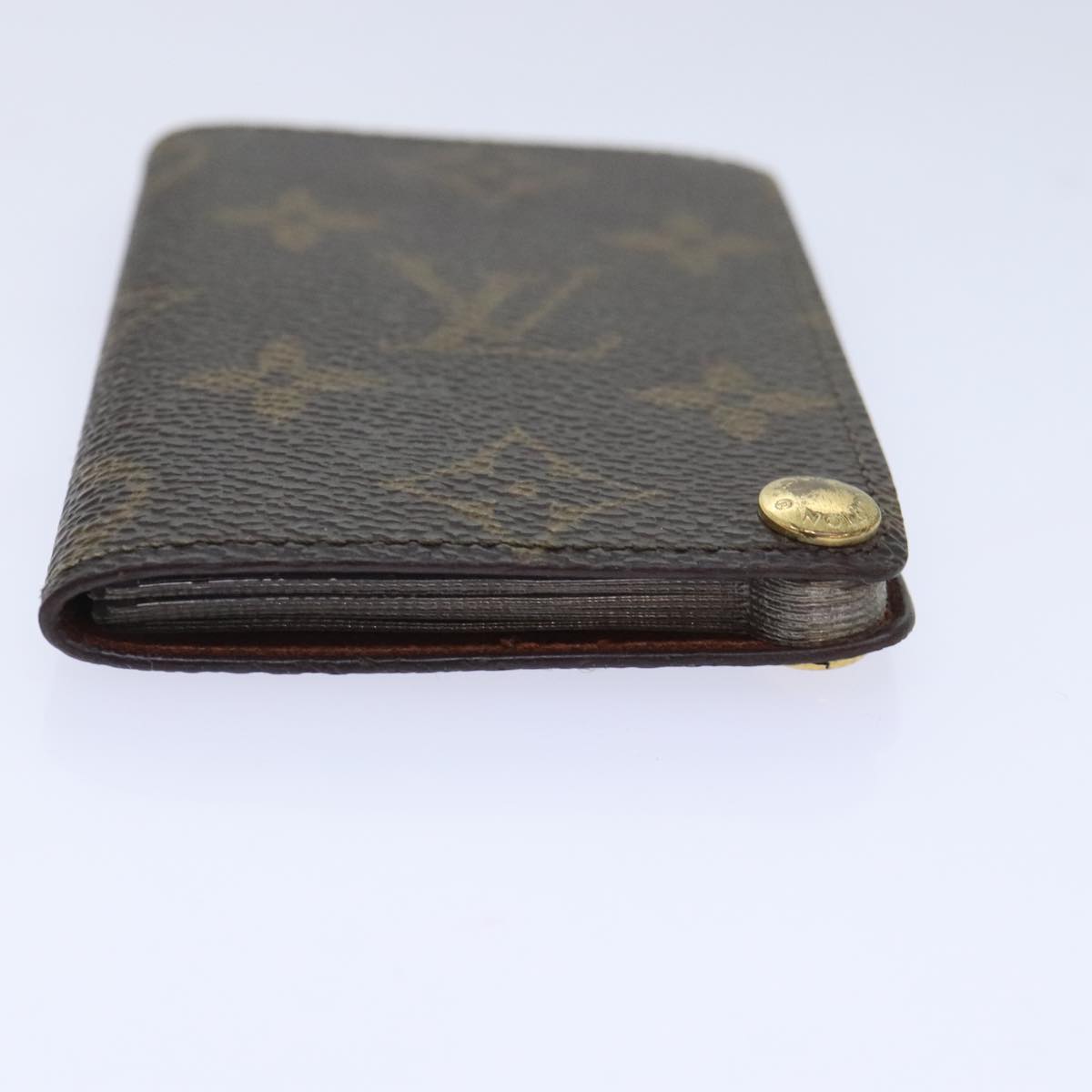 LOUIS VUITTON Monogram Porte Cartes Credit Pression Case M60937 LV Auth fm3852