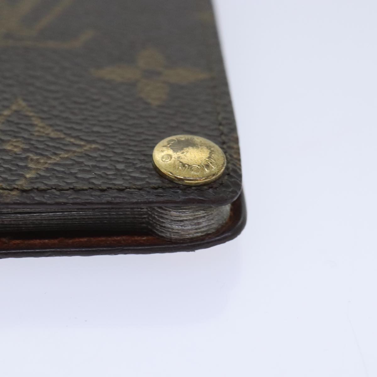 LOUIS VUITTON Monogram Porte Cartes Credit Pression Case M60937 LV Auth fm3852