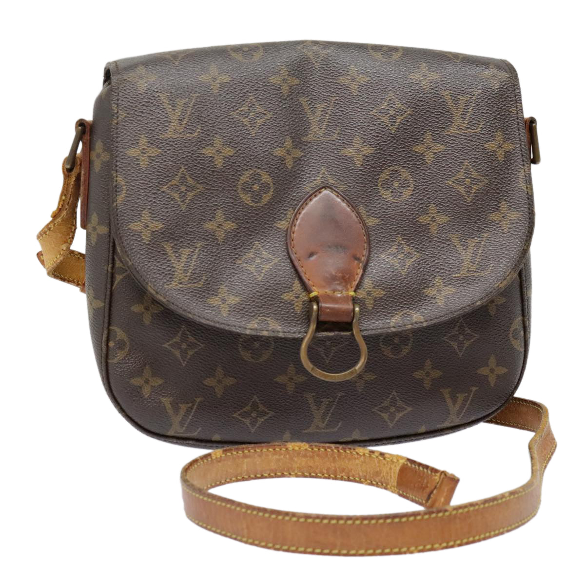 LOUIS VUITTON Monogram Saint Cloud GM Shoulder Bag M51242 LV Auth fm3856