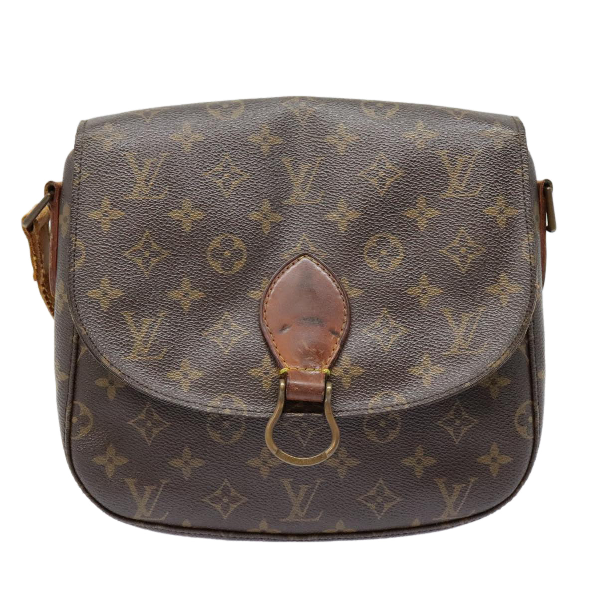 LOUIS VUITTON Monogram Saint Cloud GM Shoulder Bag M51242 LV Auth fm3856