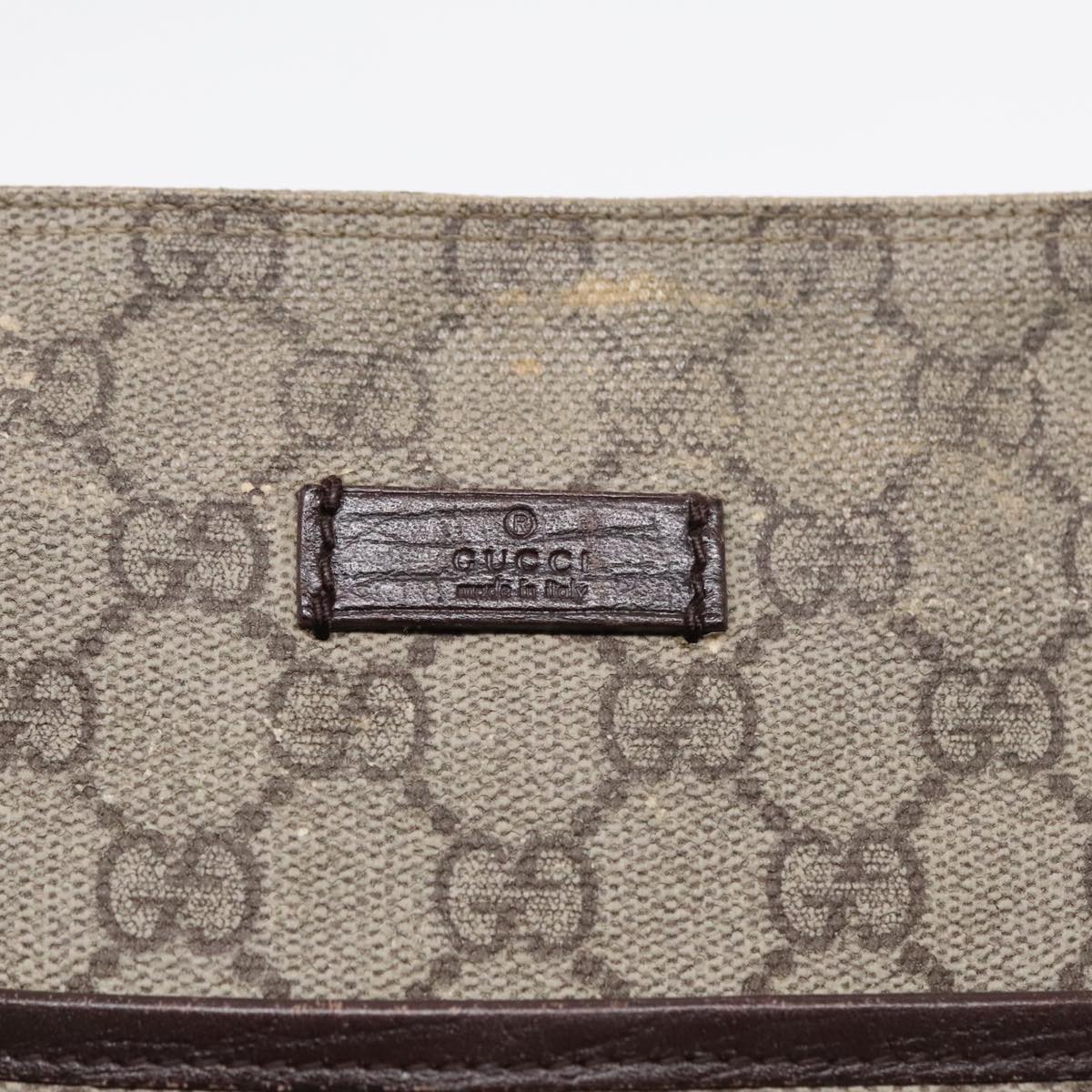 GUCCI GG Canvas Shoulder Bag Coated Canvas Beige Auth fm3868