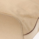 CELINE Tote Bag Canvas Leather Beige Silver Auth fm3874-9