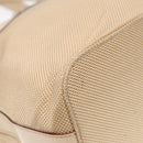 CELINE Tote Bag Canvas Leather Beige Silver Auth fm3874-14