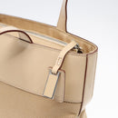 CELINE Tote Bag Canvas Leather Beige Silver Auth fm3874-10