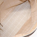 CELINE Tote Bag Canvas Leather Beige Silver Auth fm3874-11