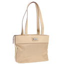 CELINE Tote Bag Canvas Leather Beige Silver Auth fm3874-1