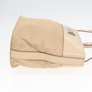 CELINE Tote Bag Canvas Leather Beige Silver Auth fm3874-3