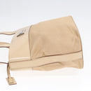 CELINE Tote Bag Canvas Leather Beige Silver Auth fm3874-4
