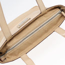 CELINE Tote Bag Canvas Leather Beige Silver Auth fm3874-6