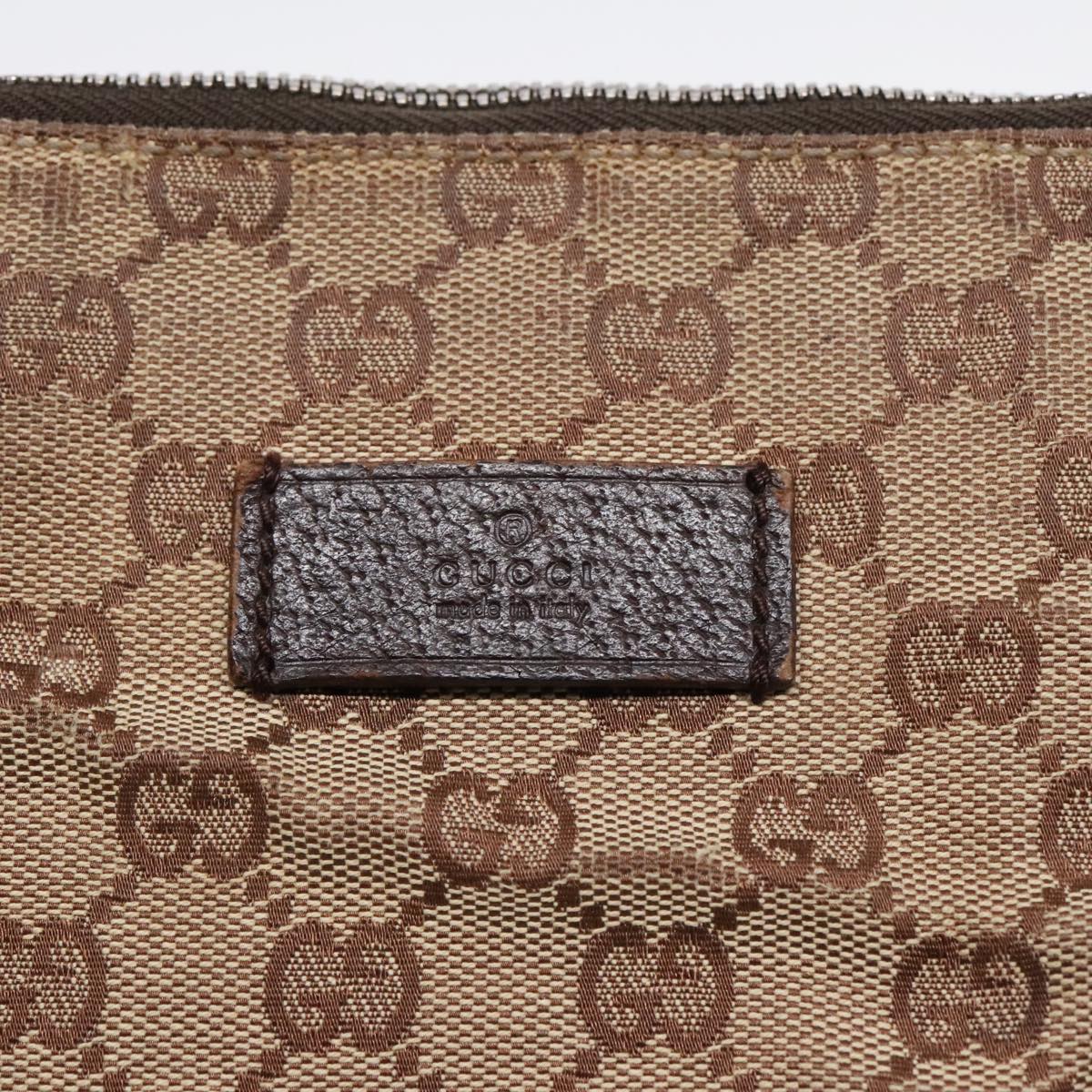 GUCCI GG Canvas Shoulder Bag Beige Auth fm3898