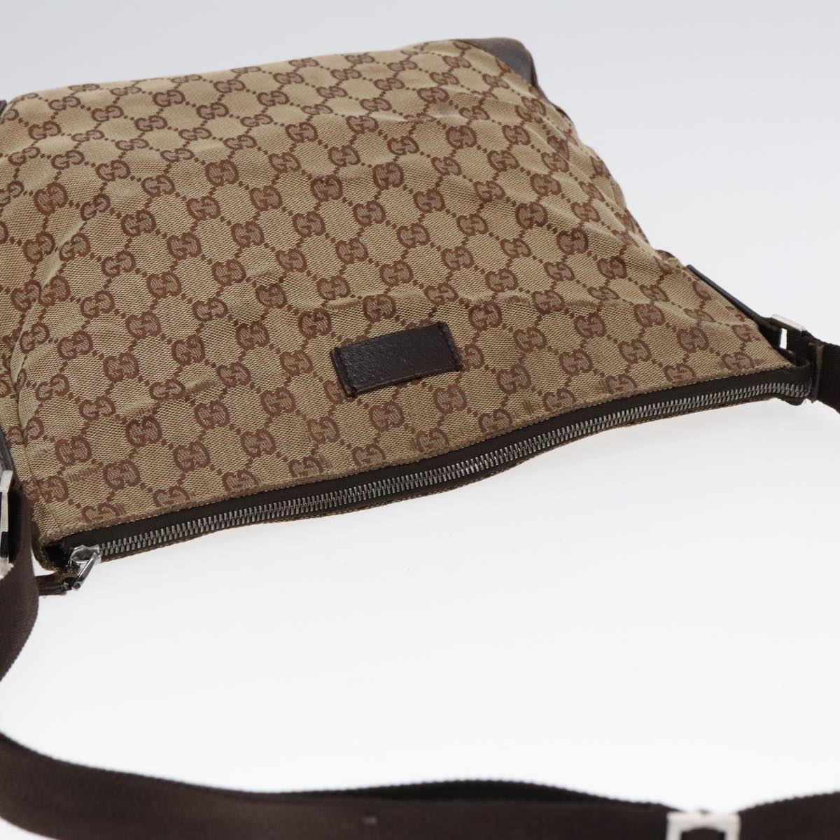 GUCCI GG Canvas Shoulder Bag Beige Auth fm3898