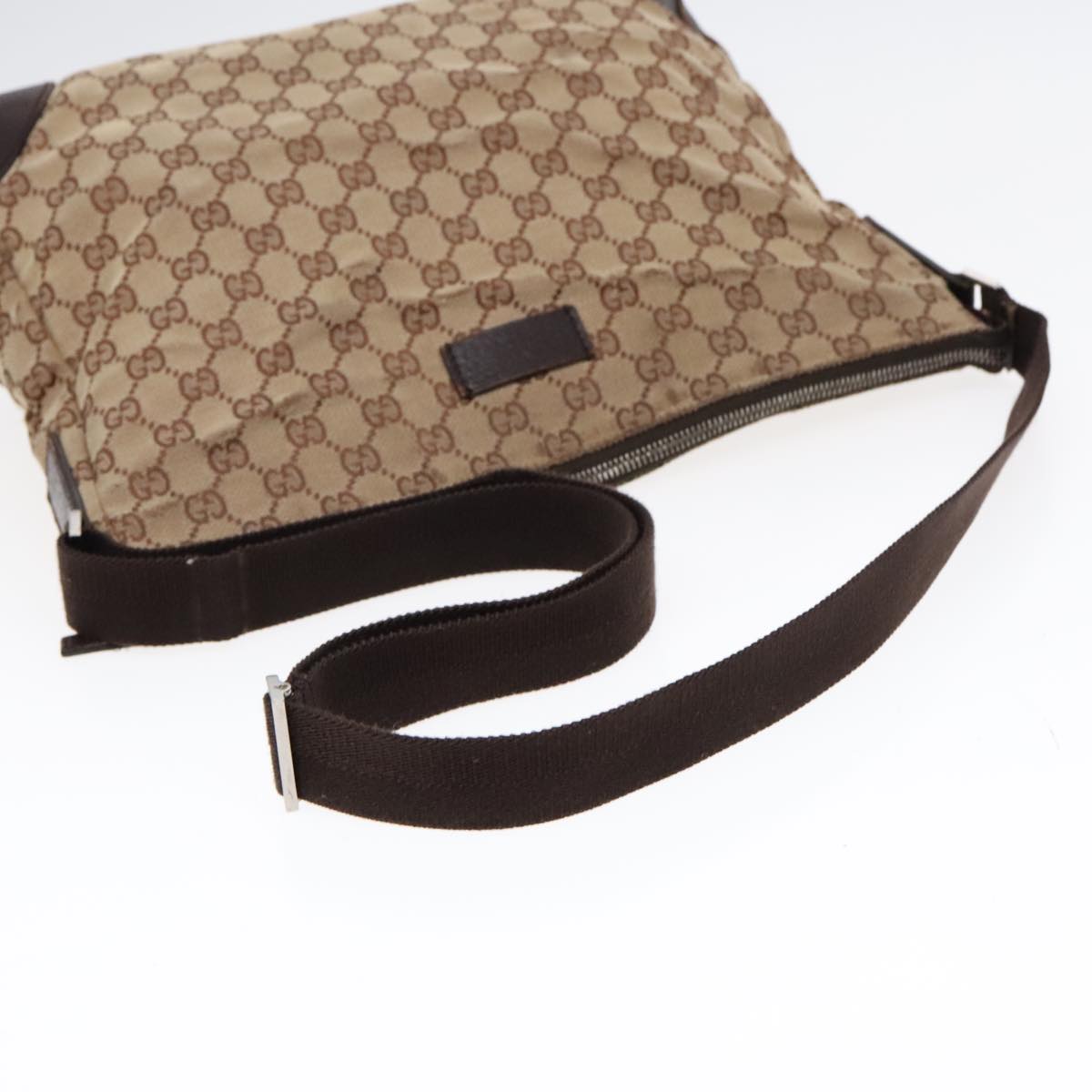 GUCCI GG Canvas Shoulder Bag Beige Auth fm3898