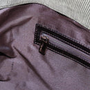 FENDI Tote Bag Corduroy Khaki Auth fm3899-20