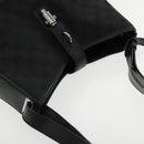 GUCCI New Jackie GG Canvas Shoulder Bag Black Silver 110291 Auth fm3912-6