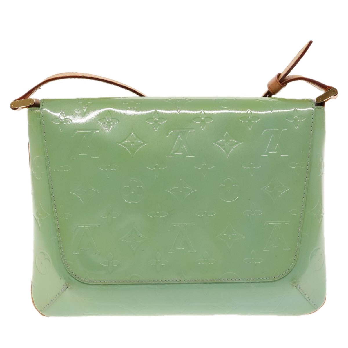 LOUIS VUITTON Monogram Vernis Thompson Street Bag Baby Blue M91009 Auth fm3922 - 0