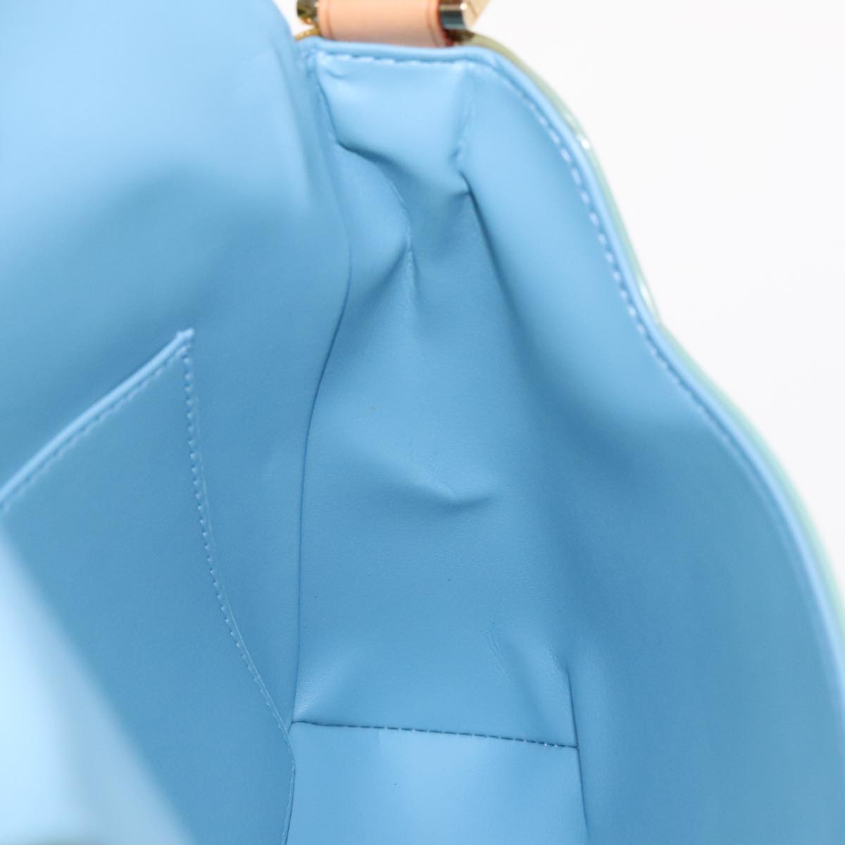 LOUIS VUITTON Monogram Vernis Thompson Street Bag Baby Blue M91009 Auth fm3923