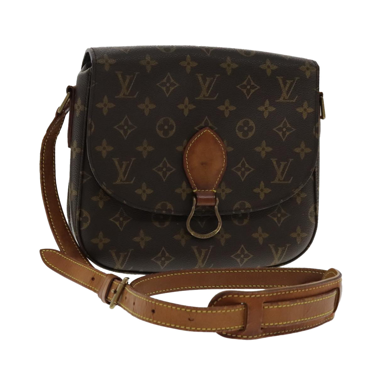 LOUIS VUITTON Monogram Saint Cloud GM Shoulder Bag M51242 LV Auth fm3925