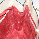 CELINE Tote Bag Leather Beige Gold Auth fm3933-19